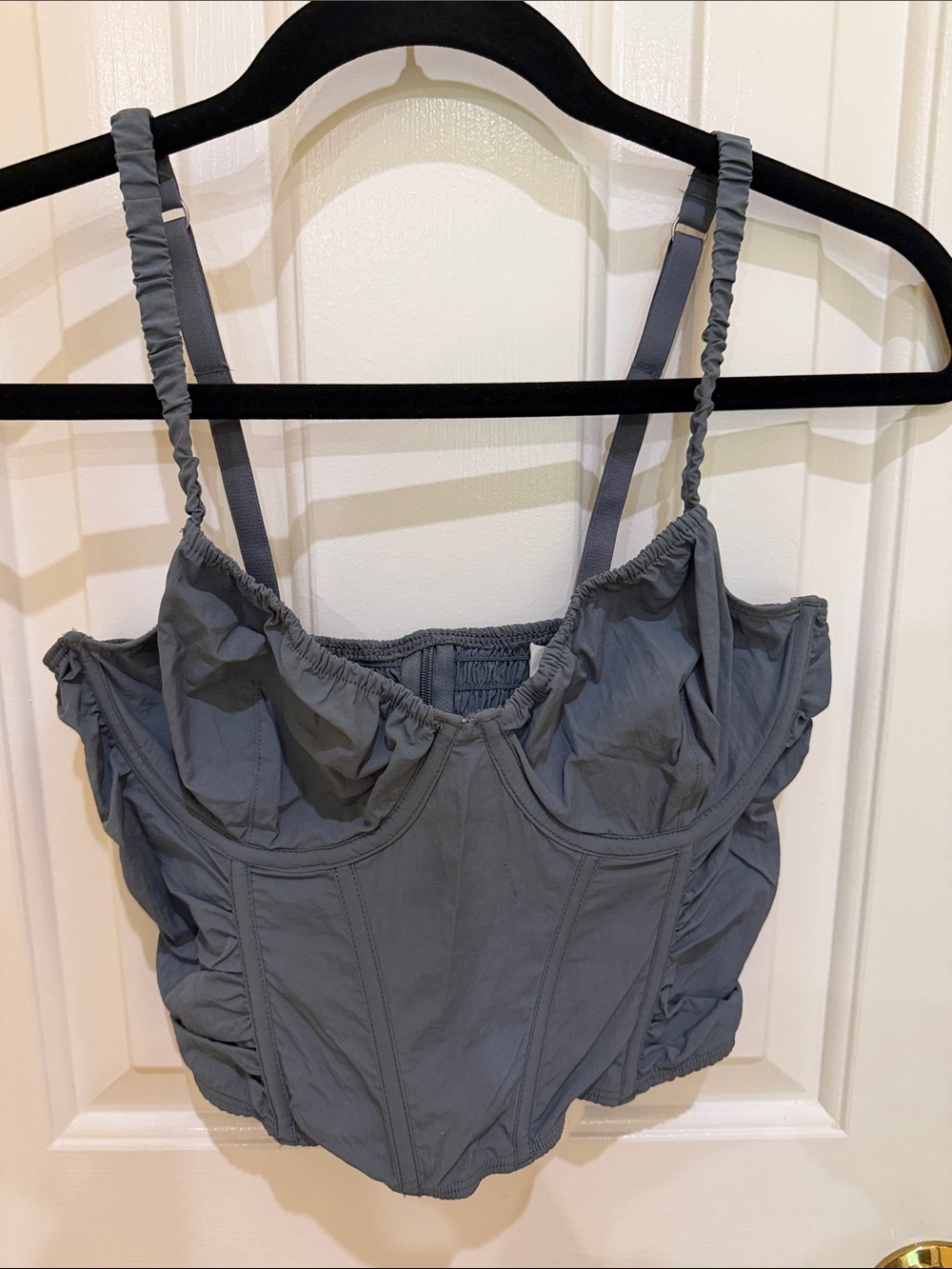 Hollister Gray Corset-Style Tank Top